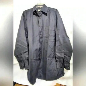 John W Nordstrom Navy Blue dress shirt sz M Organic cotton